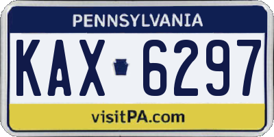 PA license plate KAX6297