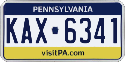 PA license plate KAX6341