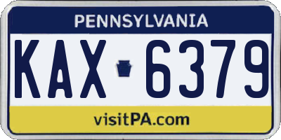 PA license plate KAX6379