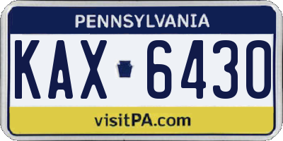 PA license plate KAX6430