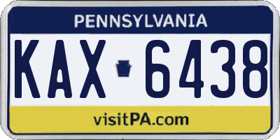 PA license plate KAX6438