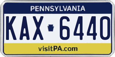 PA license plate KAX6440