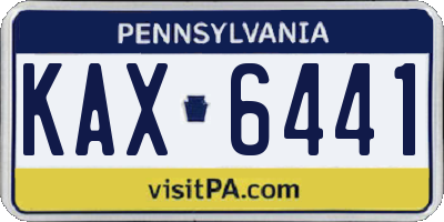 PA license plate KAX6441