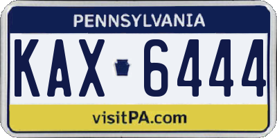 PA license plate KAX6444