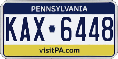 PA license plate KAX6448