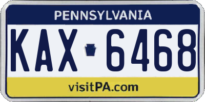 PA license plate KAX6468