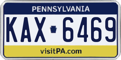PA license plate KAX6469