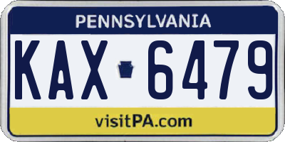 PA license plate KAX6479
