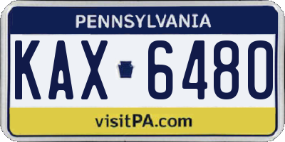 PA license plate KAX6480