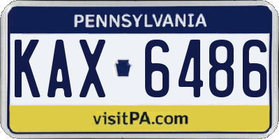 PA license plate KAX6486