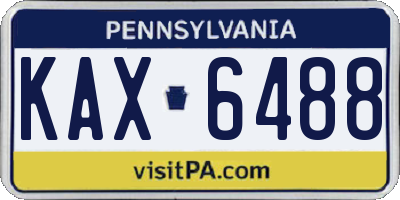 PA license plate KAX6488