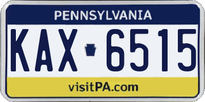 PA license plate KAX6515