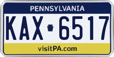 PA license plate KAX6517