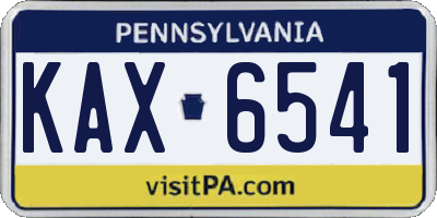 PA license plate KAX6541