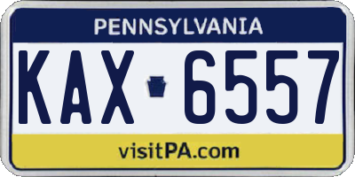 PA license plate KAX6557