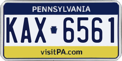 PA license plate KAX6561