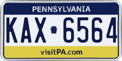 PA license plate KAX6564