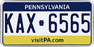 PA license plate KAX6565
