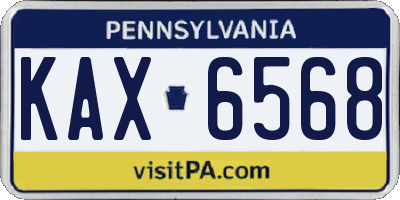 PA license plate KAX6568