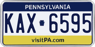 PA license plate KAX6595