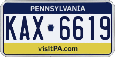PA license plate KAX6619
