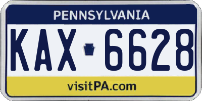 PA license plate KAX6628