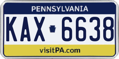 PA license plate KAX6638
