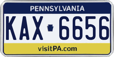 PA license plate KAX6656
