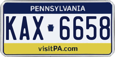 PA license plate KAX6658