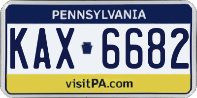 PA license plate KAX6682