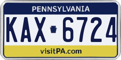 PA license plate KAX6724