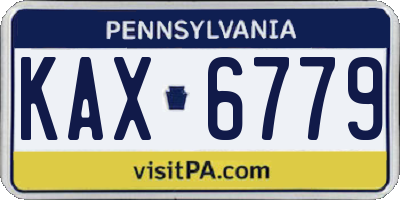 PA license plate KAX6779