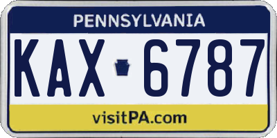 PA license plate KAX6787