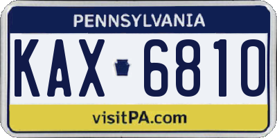 PA license plate KAX6810