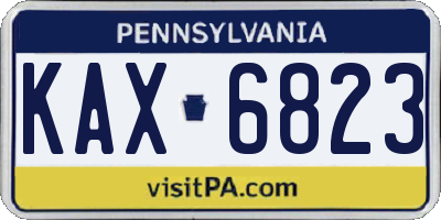 PA license plate KAX6823