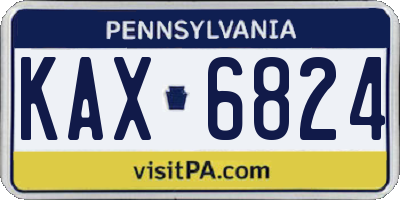PA license plate KAX6824