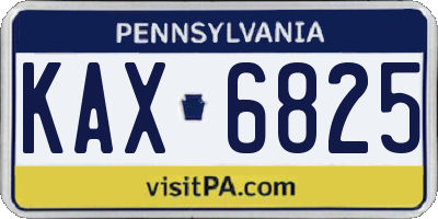 PA license plate KAX6825