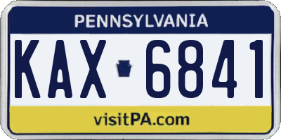 PA license plate KAX6841