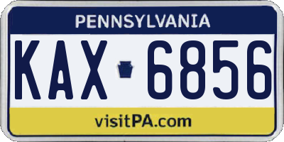 PA license plate KAX6856
