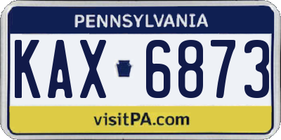 PA license plate KAX6873