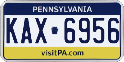PA license plate KAX6956