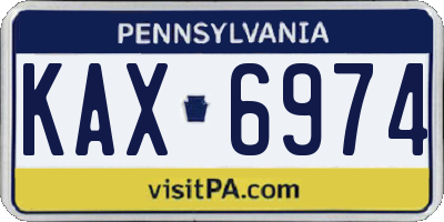 PA license plate KAX6974