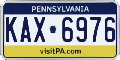 PA license plate KAX6976