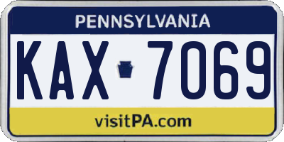 PA license plate KAX7069