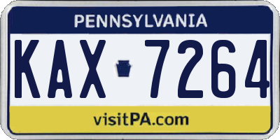 PA license plate KAX7264