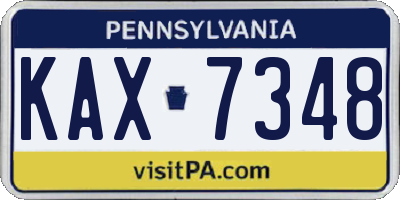 PA license plate KAX7348