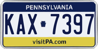 PA license plate KAX7397