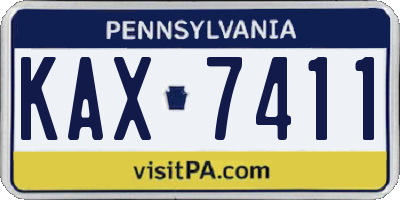PA license plate KAX7411