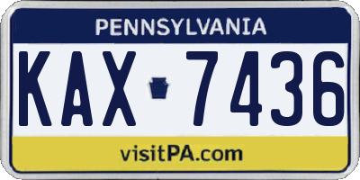 PA license plate KAX7436