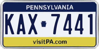 PA license plate KAX7441